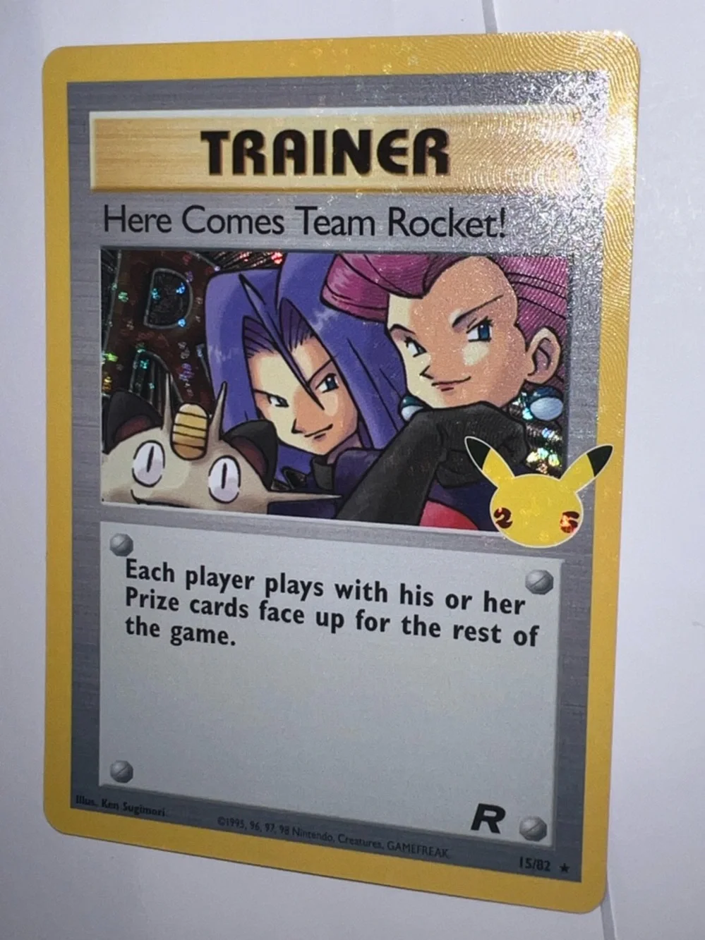 Pokemon Trainer Card - Yellow Border Team Rocket Holo